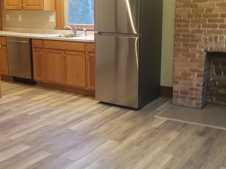 Huge dining room with open floorplan into kitchen.