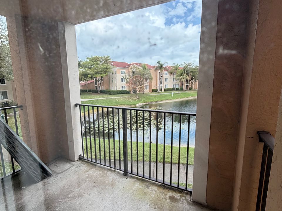 Balcony with lake view