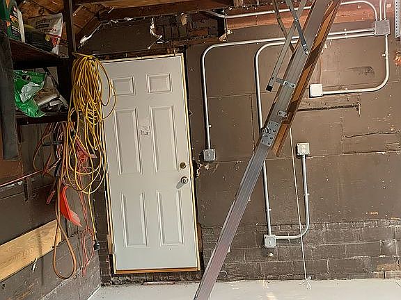 Room above garage ladder