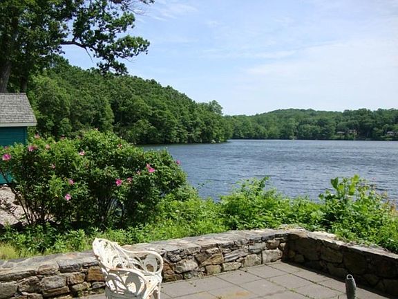 005 Stone patio by boathouse