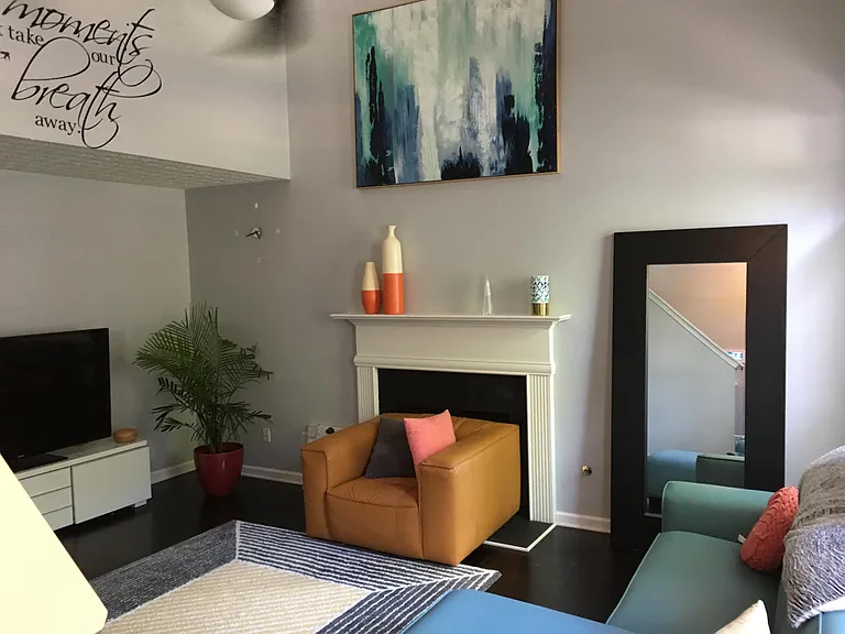 2 story living room
