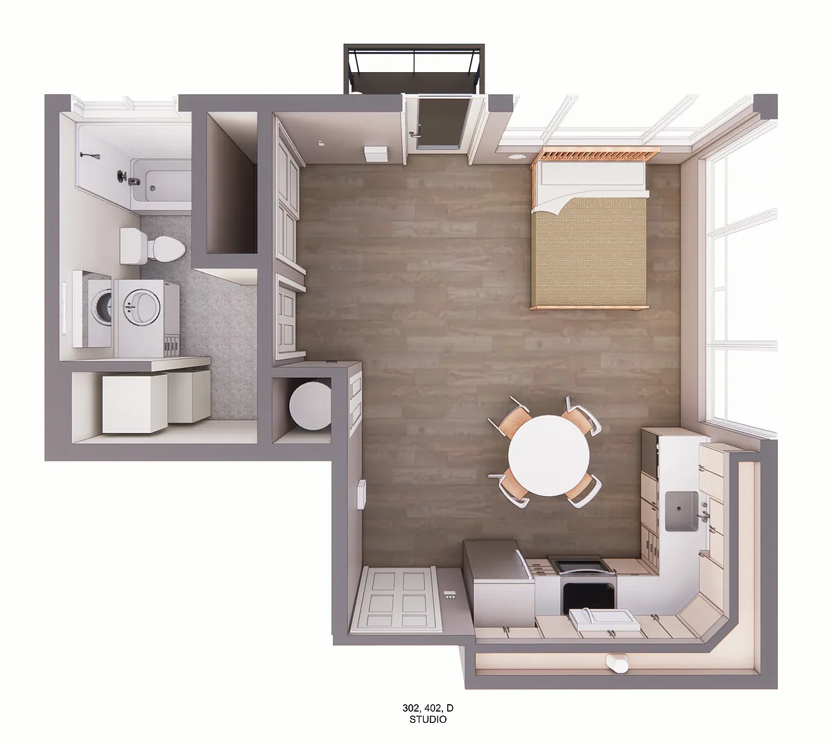 Floor plan 302 402 D