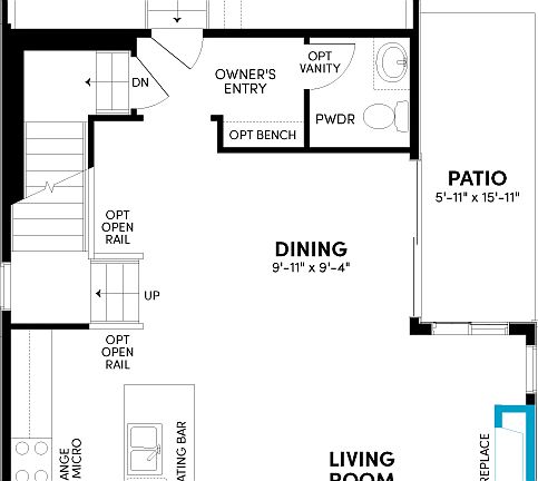 Spark 3 Optional Fireplace at Uplands in Westminster, CO