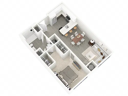 Floor plan 1 Bedroom Large