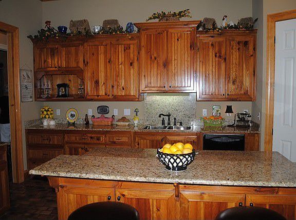 kitchen island with granite