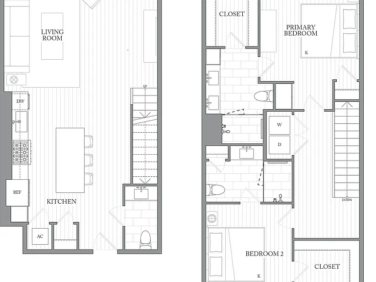 2V | 2bed 2.5bath 2V | 2bed 2.5bath