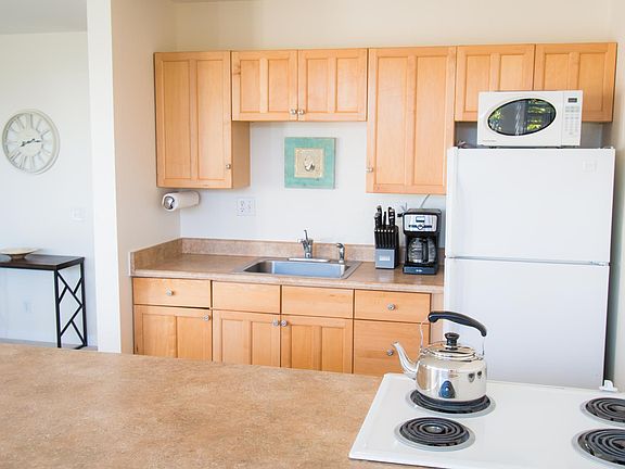 Newly updated kitchen (stainless fridge not pictured)