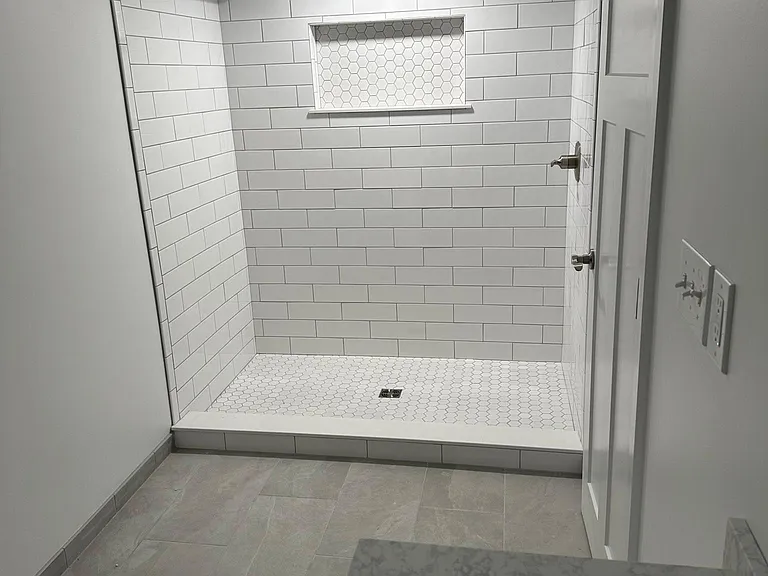 Huge shower in basement