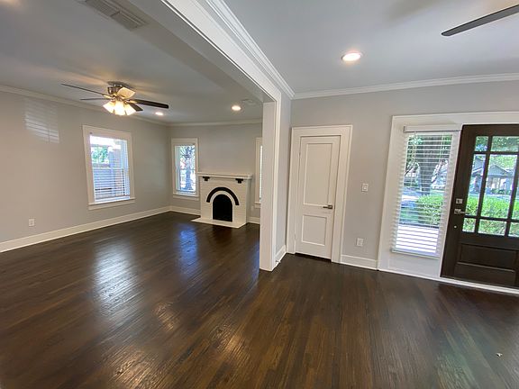 Formal living space with fireplace