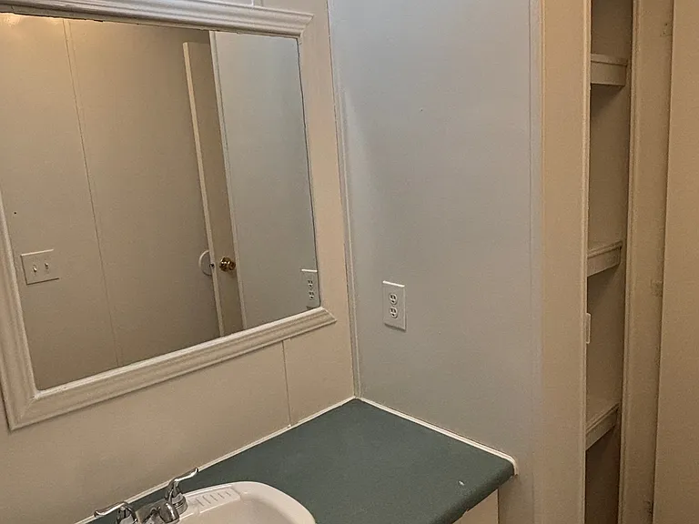 Another view of hall bathroom & linen closet