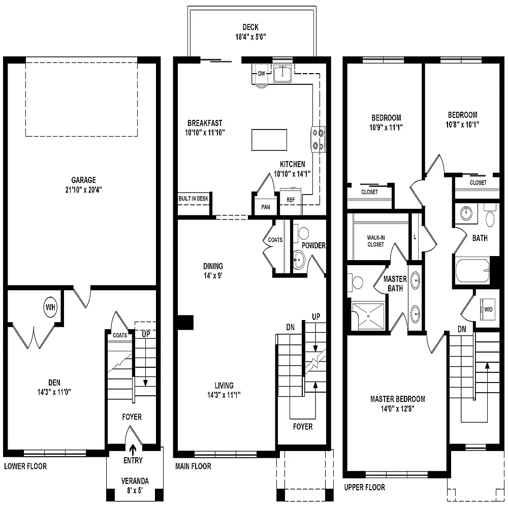 Floor plan Hollington Townhome- Den
