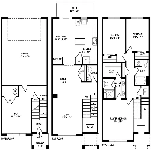 Floor plan Hollington Townhome- Den