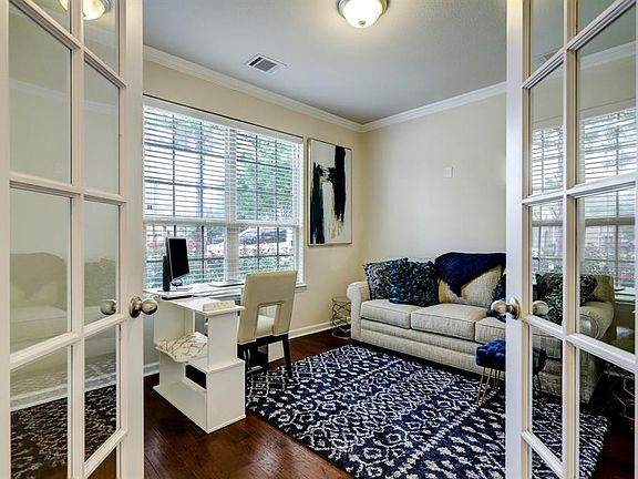 Study/Office with large window and French Doors