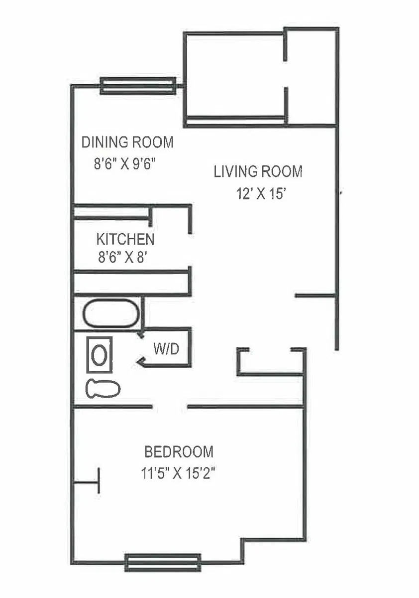 Floor plan HWAH 1x1