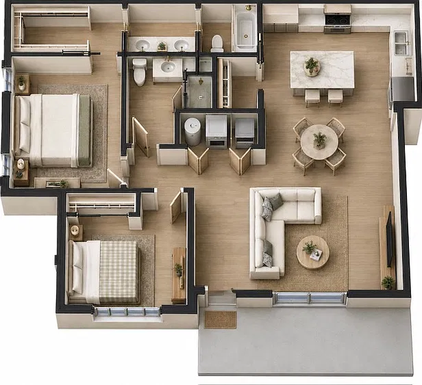 2 bed, 1095 sqft, $1,950 — Photo 4