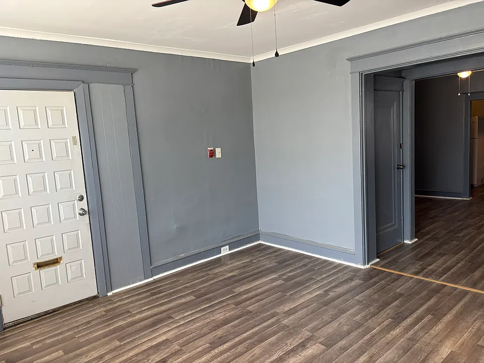 Living room with back to windows