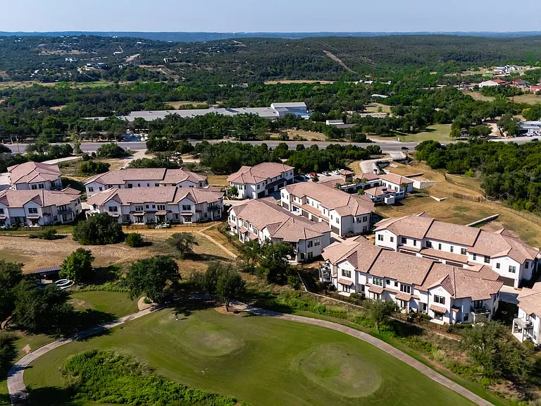 Building exterior with golf course views