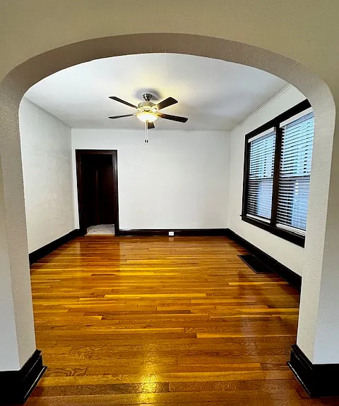 Archway from living room to dining room