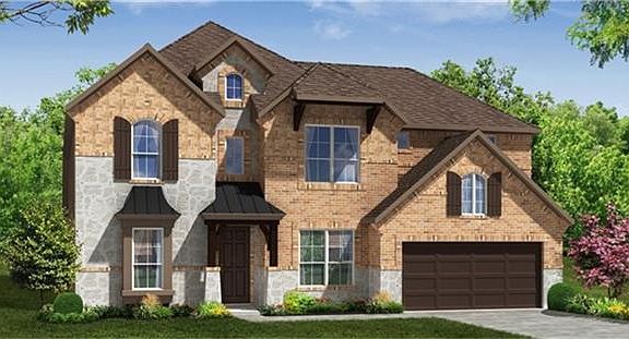 Artist rendering of the same model and floor plan with a different elevation