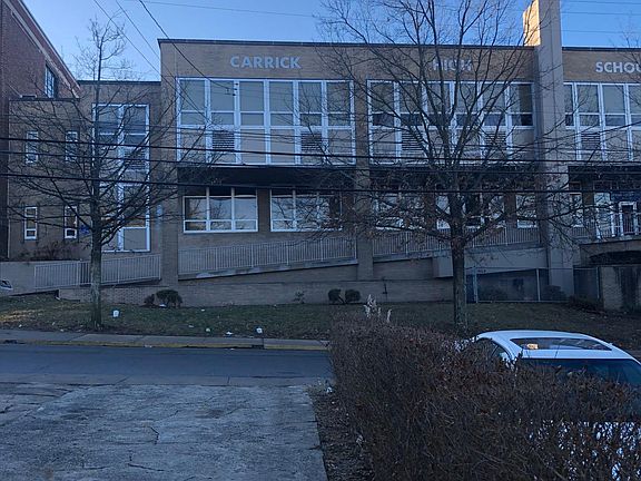 In front of Carrick High School