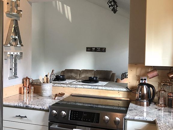 Kitchen facing living room