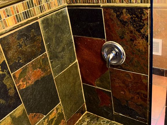 Natural stone shower