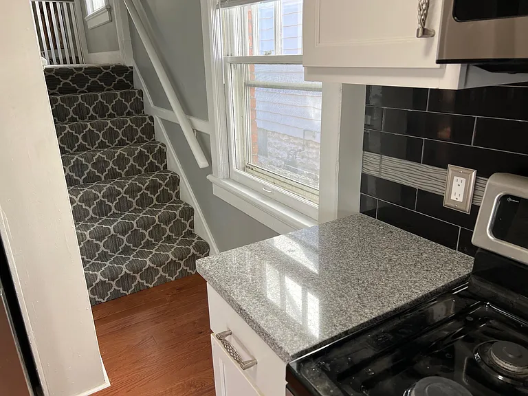 back stairs from kitchen