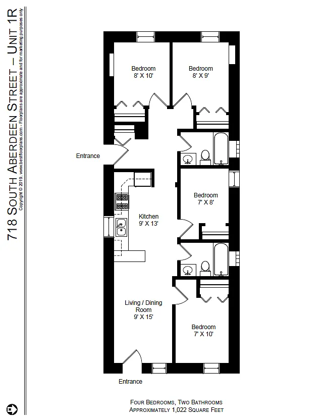 Floor plan Four Bedroom