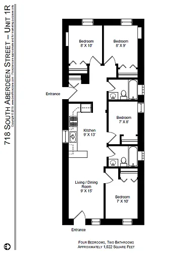 Floor plan Four Bedroom
