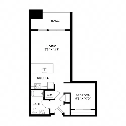 Floor plan Open 1x1 B5