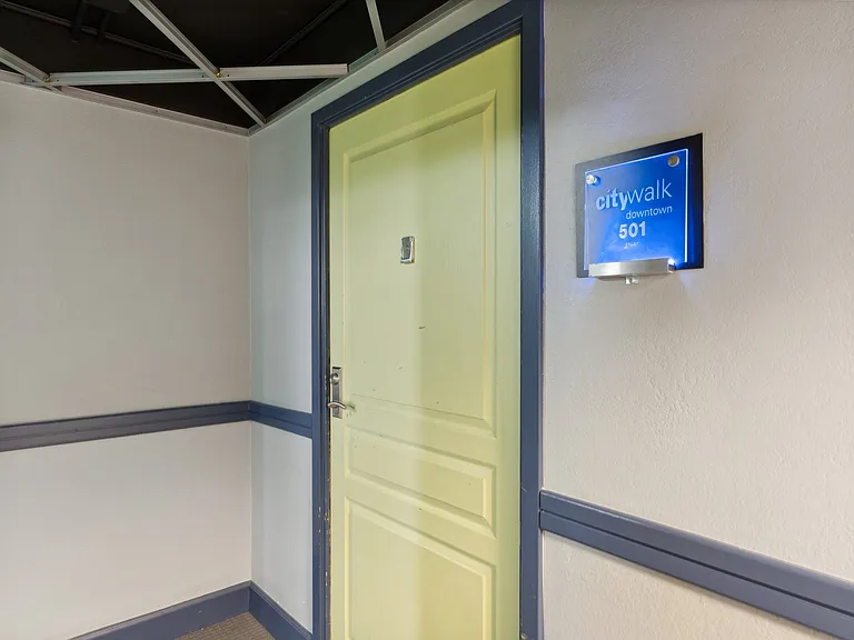 Entrance to unit. End/corner unit.