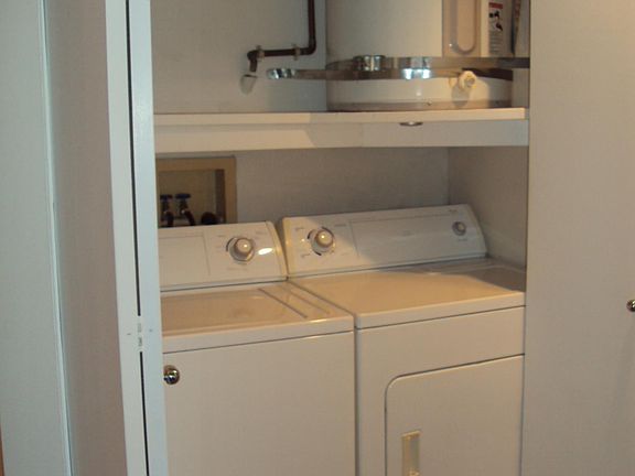 Full size washer and dryer in unit
