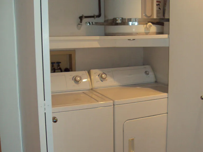 Full size washer and dryer in unit
