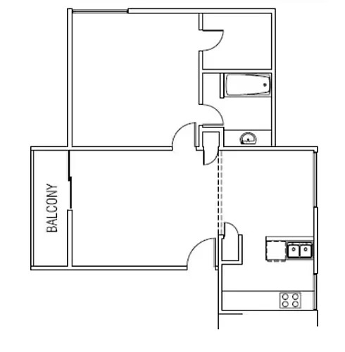 Floor plan One Bedroom Premium
