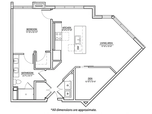 Floor plan 1E (Den)