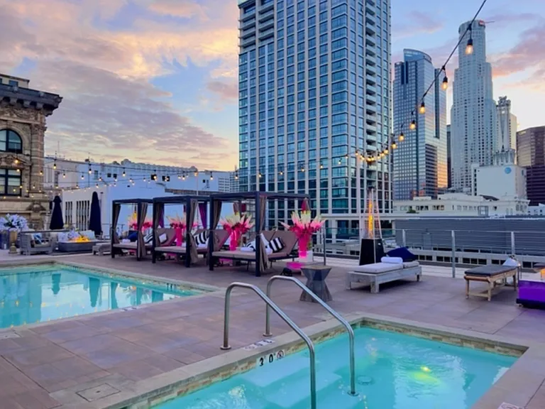Rooftop Pool and Spa with Skyline views