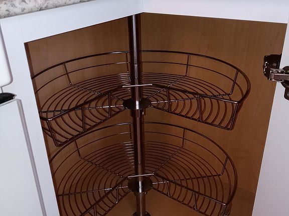 Corner Lazy Susan for extra storage.