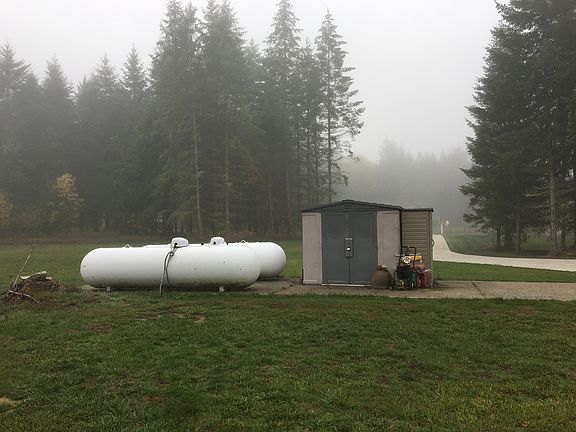 2 1000gal propane tanks.