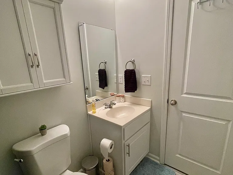 View from full shower/bathtub