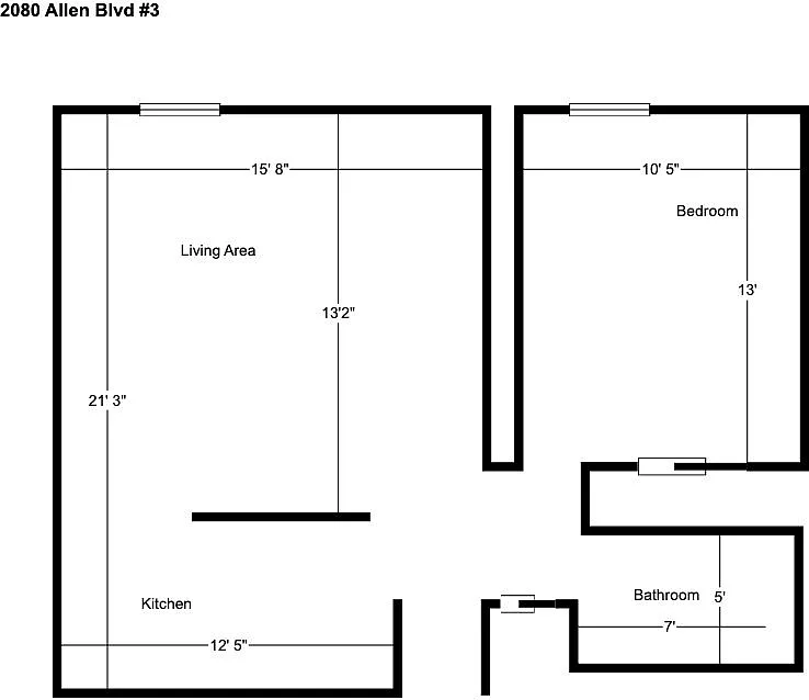 Floor plan Studio Second Floor 2060-20
