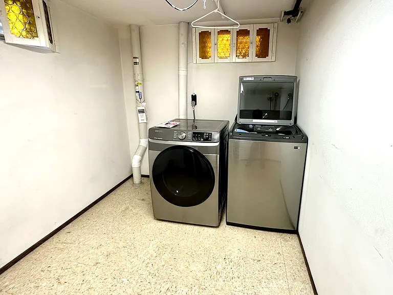 laundry in basement