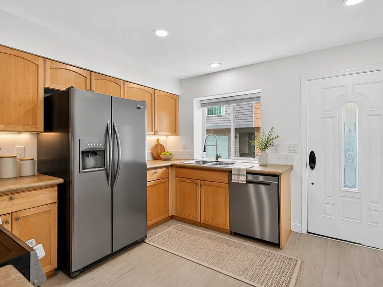 Kitchen and front door