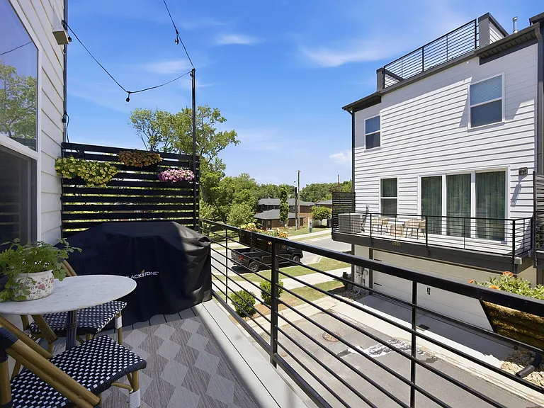 Side Balcony (with Bistro Lights Included)
