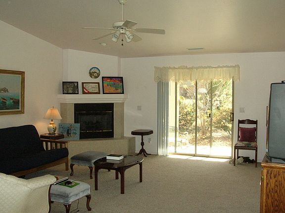 Living room with fireplace