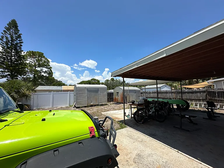 Backyard with Shed Storage