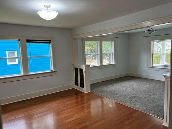 Dining area and living room.