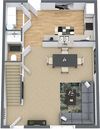 Floor plan 2 Bedroom Townhouse