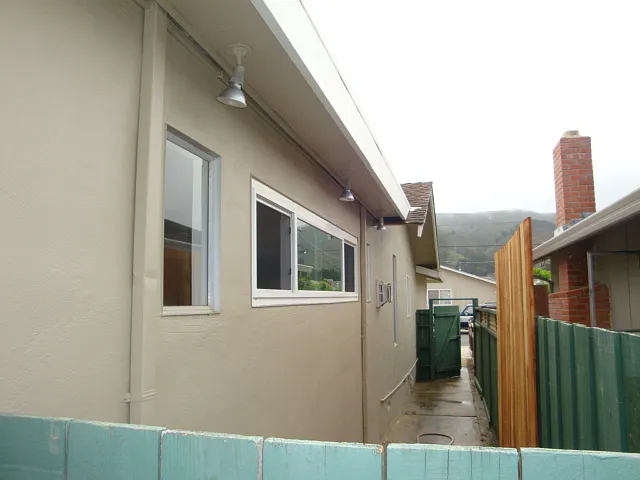 Side yard next to Family room addition