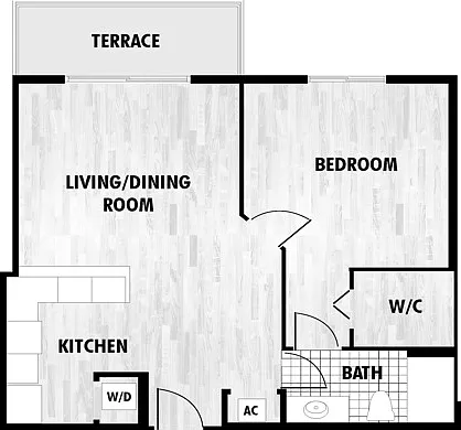 Unit B West | 1 Bed, 1 Bath Unit B West | 1 Bed, 1 Bath