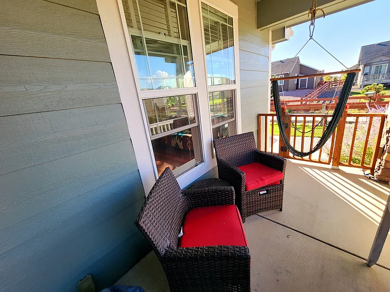 Watch the sunset from your West facing front-porch